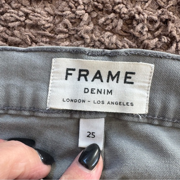 2 FOR $25 Frame Le Skinny de Jeanne Gray Skinny Jeans Low Rise Destroyed 25 x 29 - Picture 7 of 10